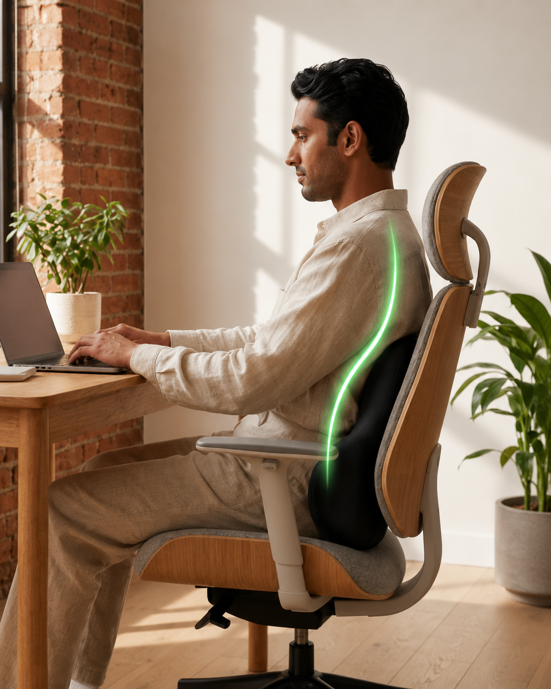 Memory Foam Lumbar Support Cushion