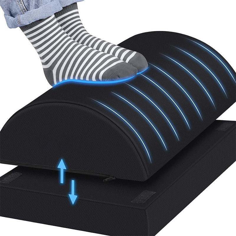Ergonomic Adjustable Foot Rest – Memory Foam Desk Support
