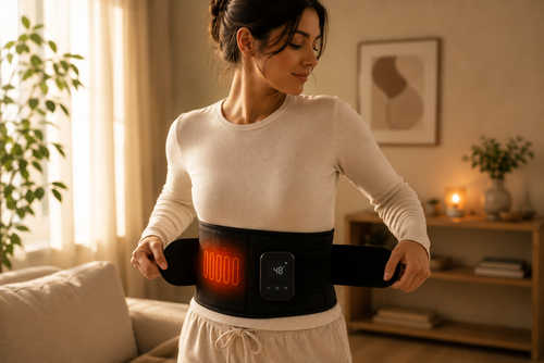 Heated Back Relief Belt – Lumbar Support with Heat & Massage