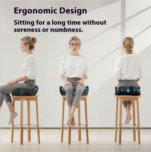 Ergonomic Seat Cushion – Memory Foam Pressure Relief Support