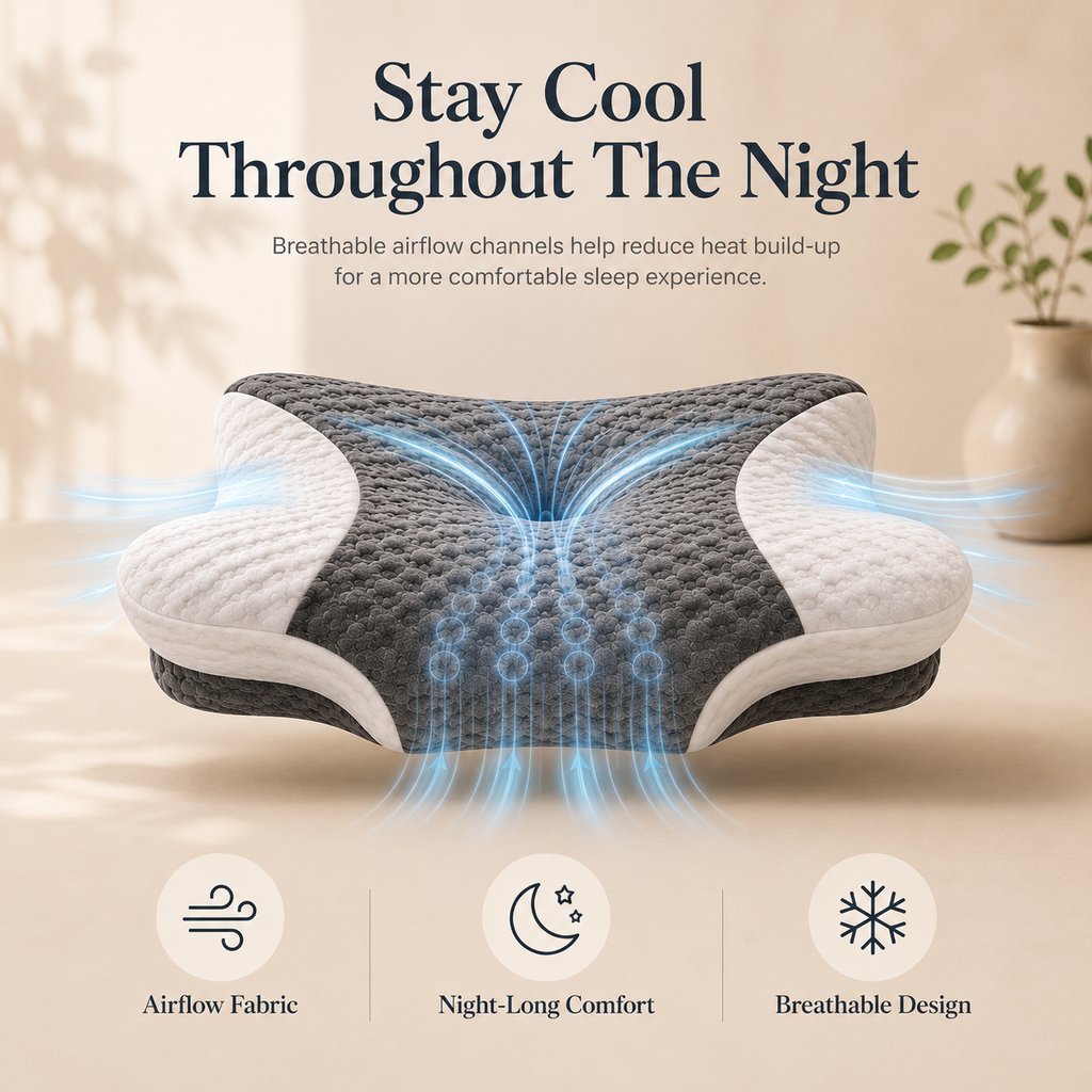 Breathable Ergonomic Neck Support Pillow