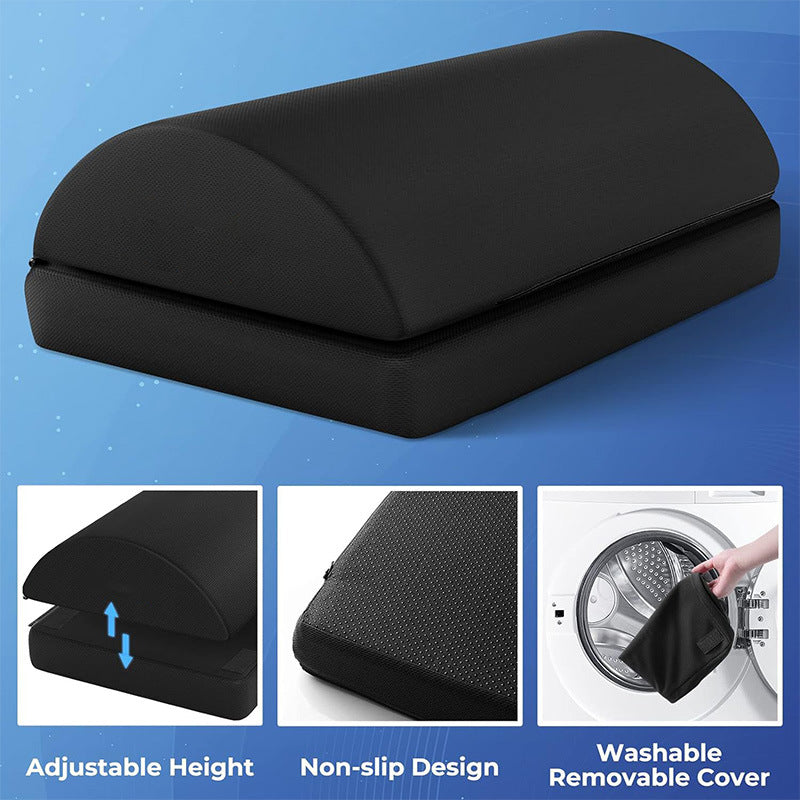 Ergonomic Adjustable Foot Rest – Memory Foam Desk Support