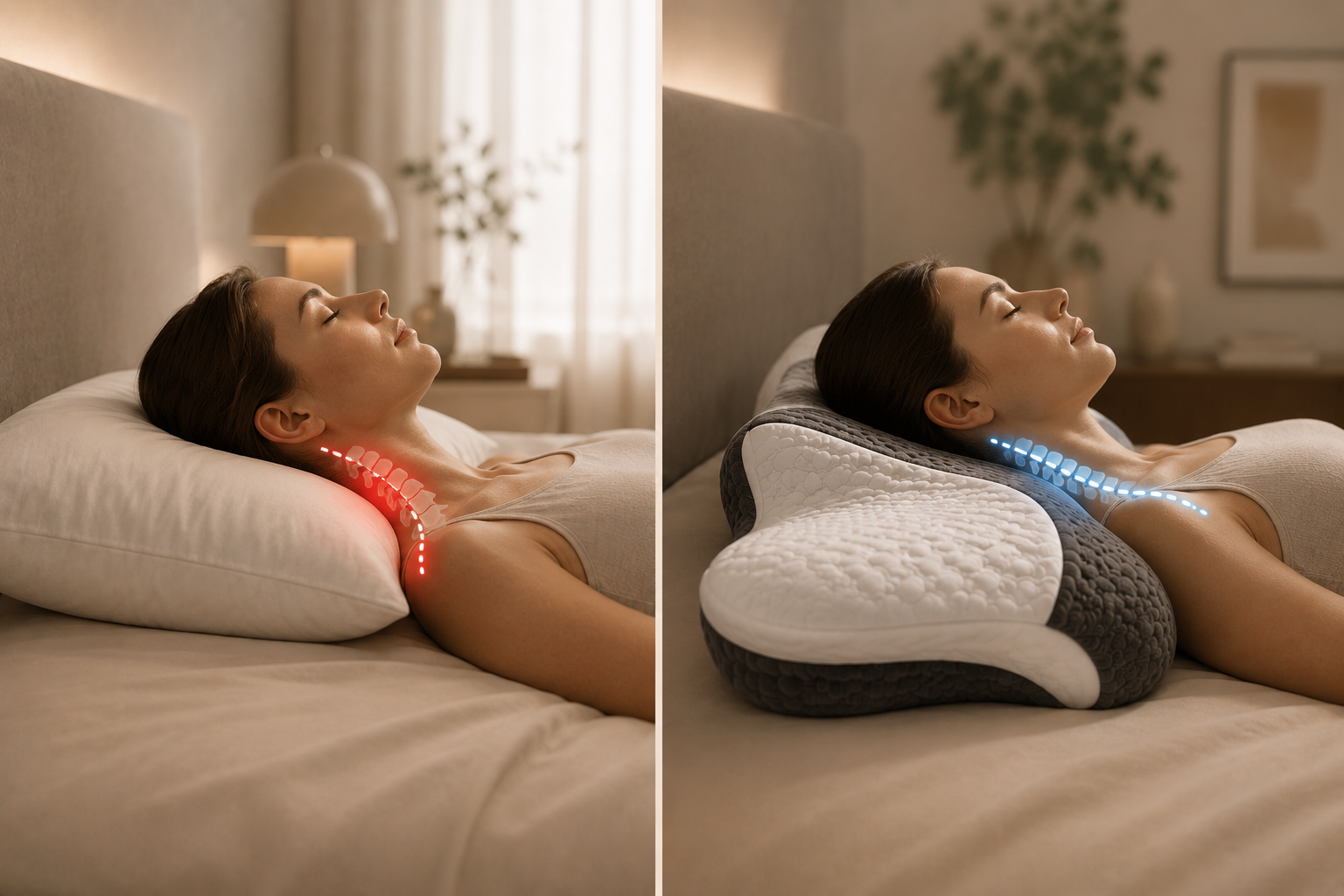 Breathable Ergonomic Neck Support Pillow