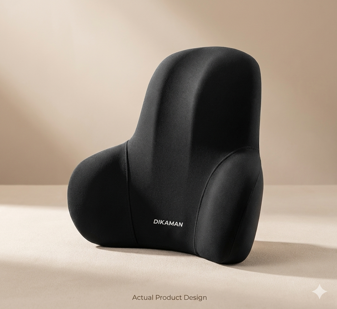 Lumbar Support Cushion for Lower Back Pain Relief – Memory Foam Back Support for Office Chair