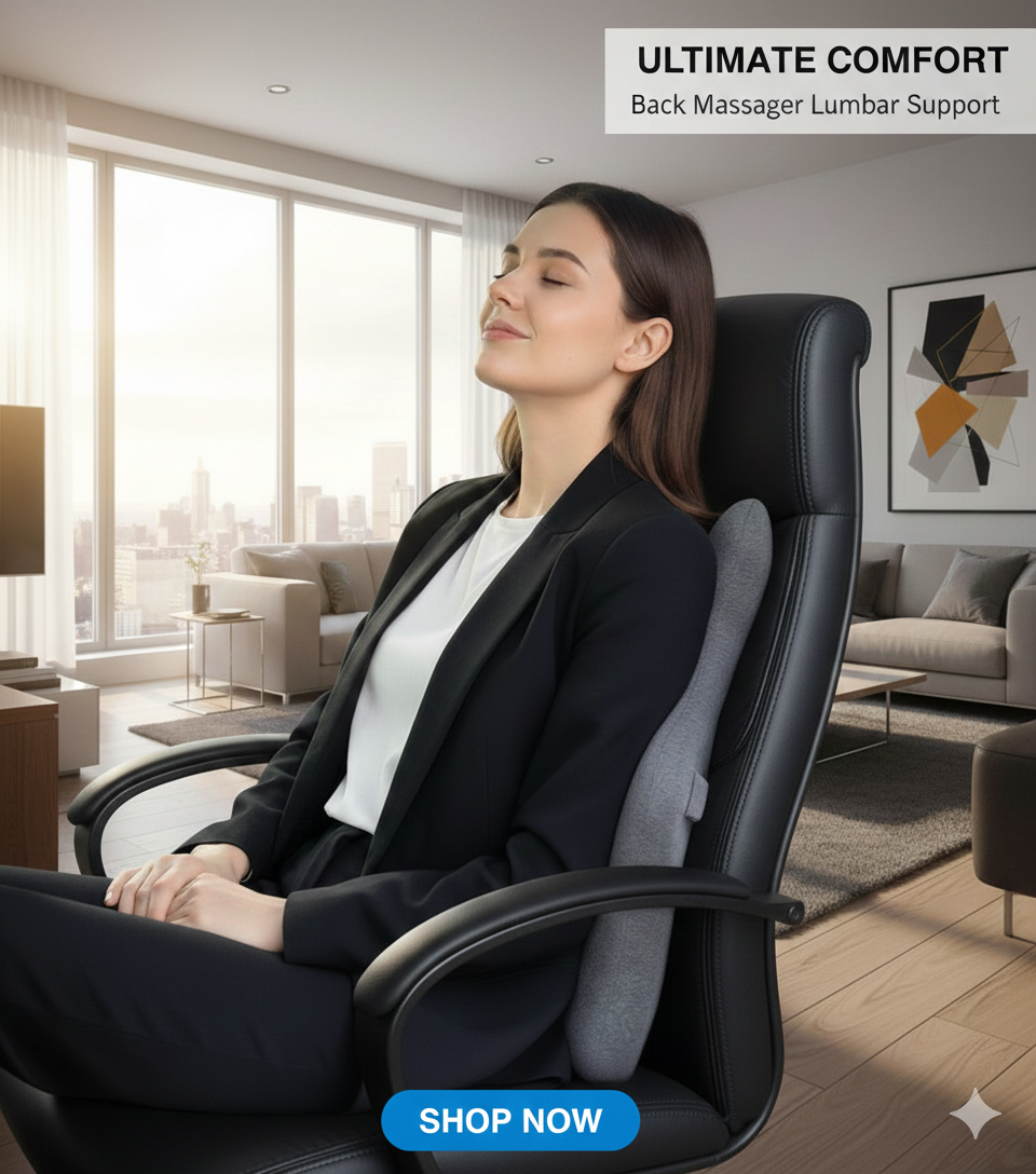 Orthopedic Memory Foam Lumbar Support Cushion – Office Chair & Car Seat
