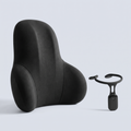 The Desk Set: memory foam lumbar cushion and Smart Posture Trainer shown together